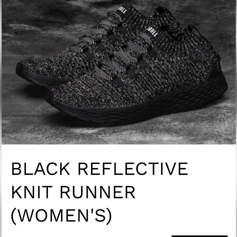 NOBULL reflective black knit runner